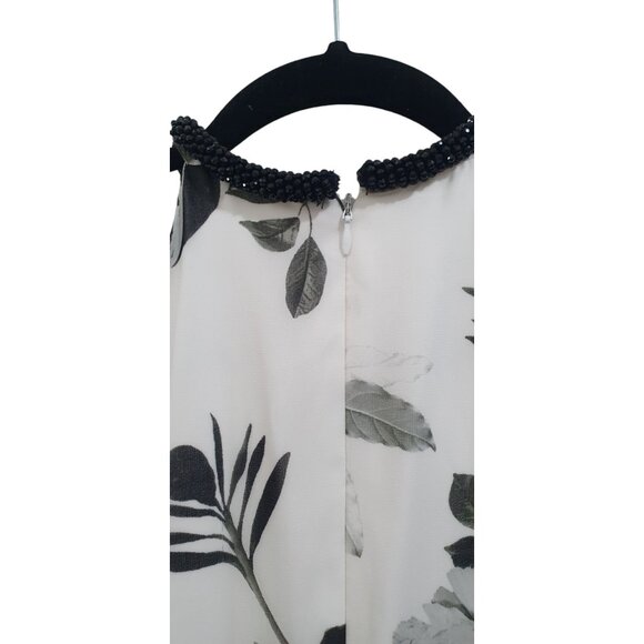 CALVIN KLEIN Womens White Sleeveless Full-Length Hi-Lo Formal Dress 14W - Picture 10 of 13